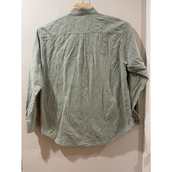 Territory Ahead Textured Shirt Mens Size XL Green Check Button Up Long Sleeve - Picture 2 of 5